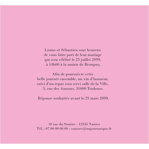 Annonce - Coeurs roses