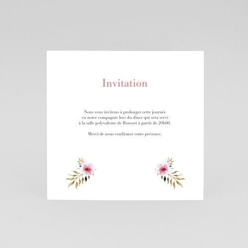 Cartes Invitation Mariage Tendance Fleurs